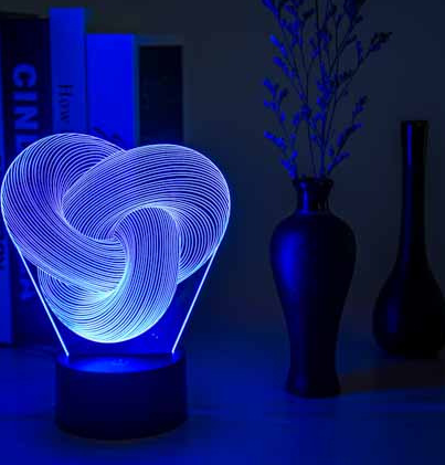 Captivating Twist Abstract LED 3D Night Light