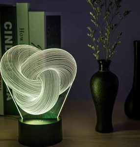 Captivating Twist Abstract LED 3D Night Light