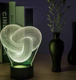 Captivating Twist Abstract LED 3D Night Light