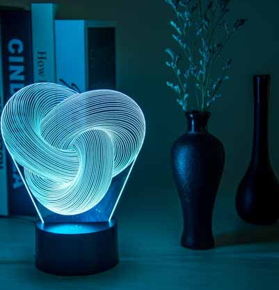 Captivating Twist Abstract LED 3D Night Light