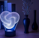 Captivating Twist Abstract LED 3D Night Light