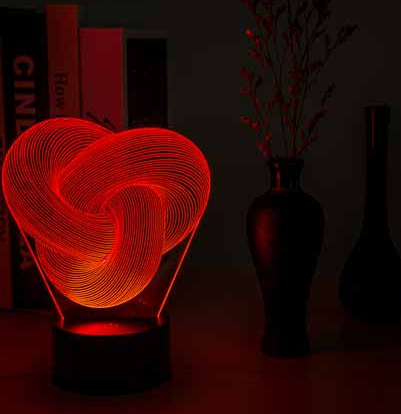 Captivating Twist Abstract LED 3D Night Light