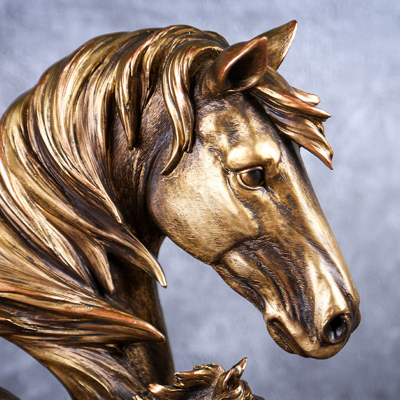 Trongwell Home Decor Bronze Horse Sculpture