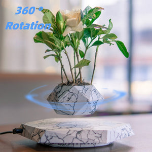 Mesmerizing Levitating Plant Pot in Marble Color