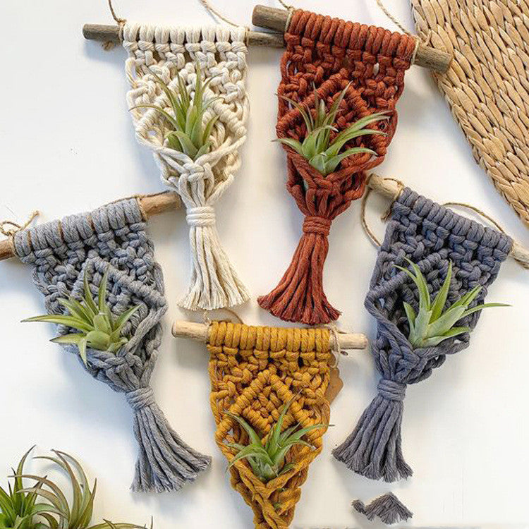 Home Decor Mini Macrame Plant Hangers For Air Plant